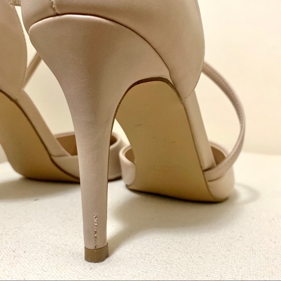 Nude Pointed Toe 3.5 Inch Stiletto Heel Sling Strap Pumps - Women’s Size 9 - Picture 8 of 15